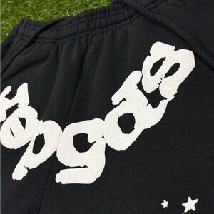 SP5DER OG WEB BLACK HEAVYWEIGHT SWEATPANTS